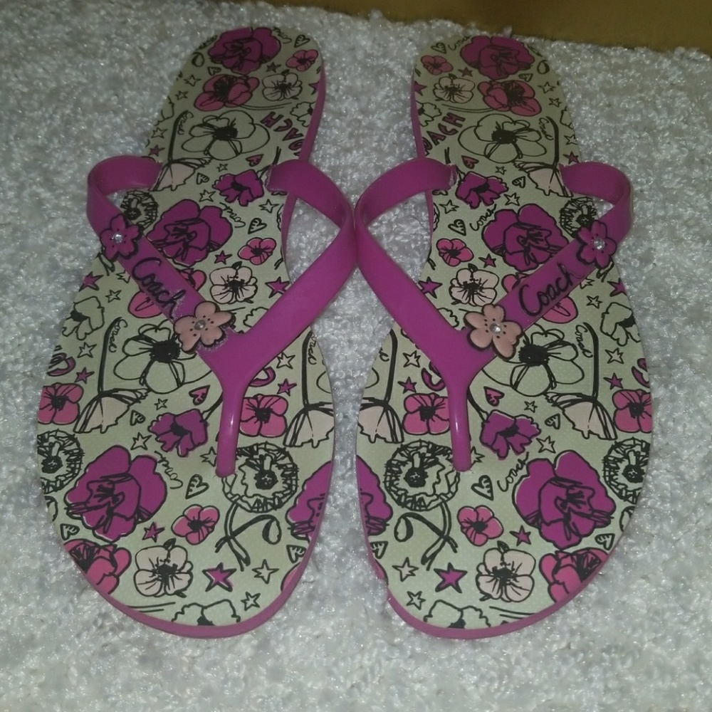 Coach flip flops